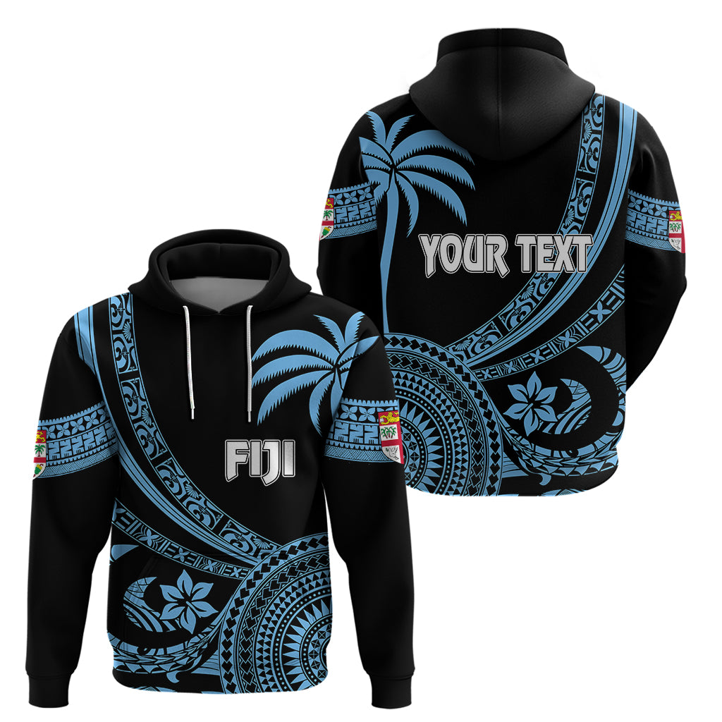 Personalised Fiji Rugby Hoodie Tapa Kaivity Curve Style LT7 - Vibe Hoodie Shop