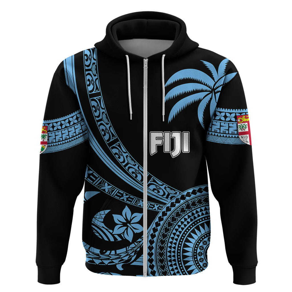 Personalised Fiji Rugby Hoodie Tapa Kaivity Curve Style LT7 - Vibe Hoodie Shop