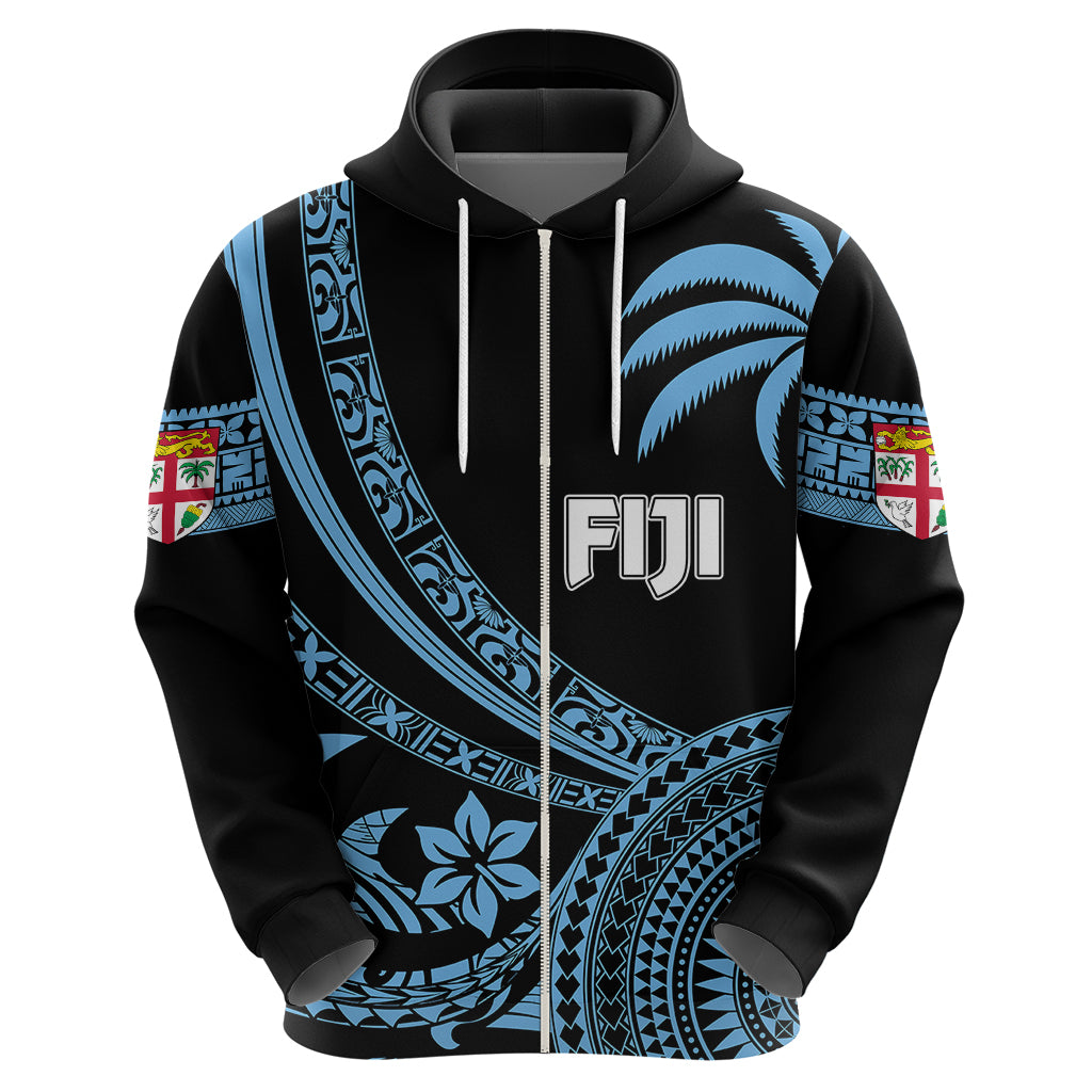 Personalised Fiji Rugby Hoodie Tapa Kaivity Curve Style LT7 - Vibe Hoodie Shop