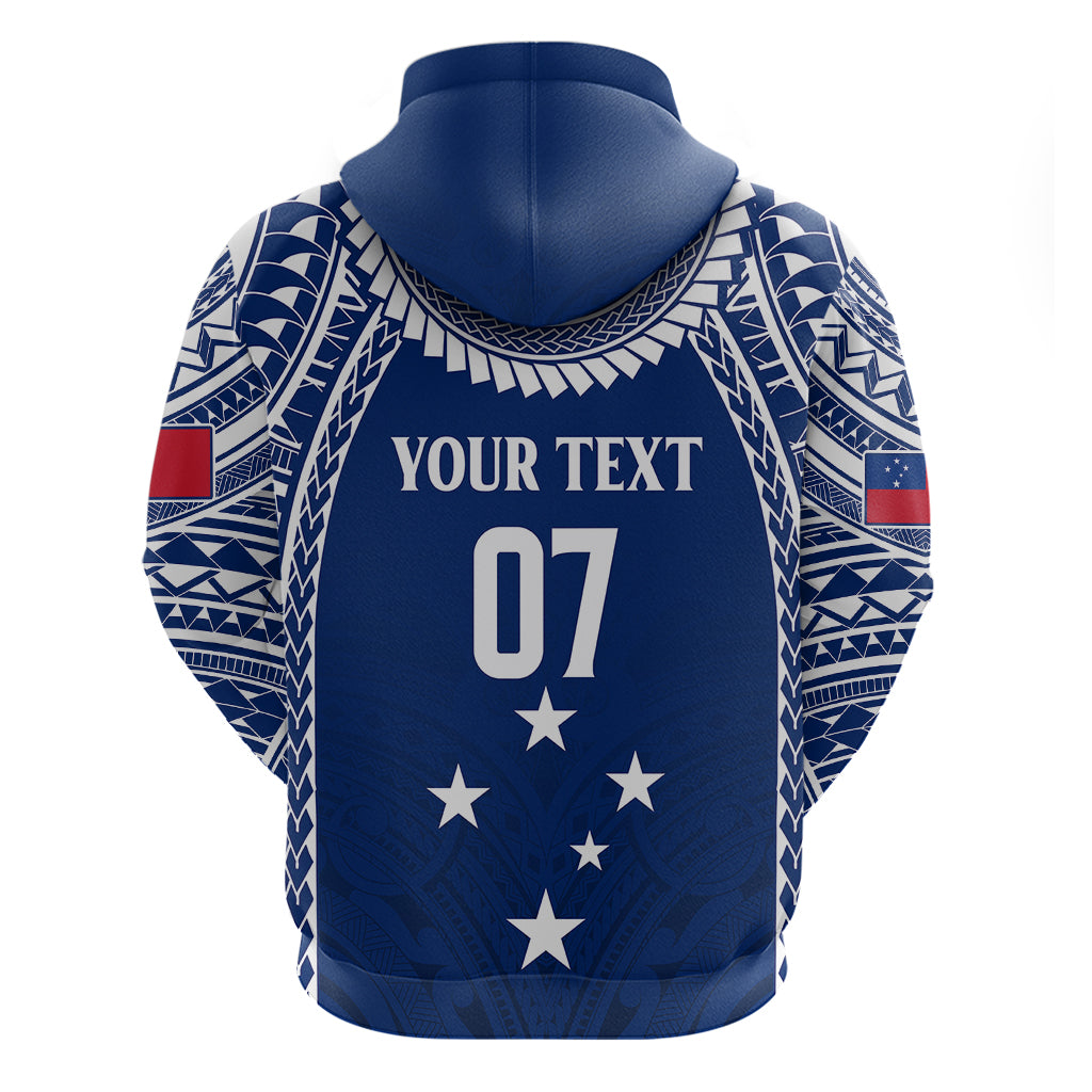 Personalised Samoa Rugby Hoodie WC 2023 Champions LT7 - Vibe Hoodie Shop