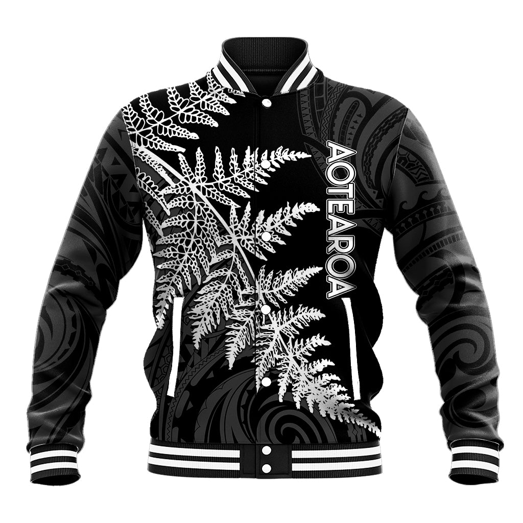 Personalised New Zealand Rugby Baseball Jacket World Cup 2023 Silver Fern Champions - Vibe Hoodie Shop