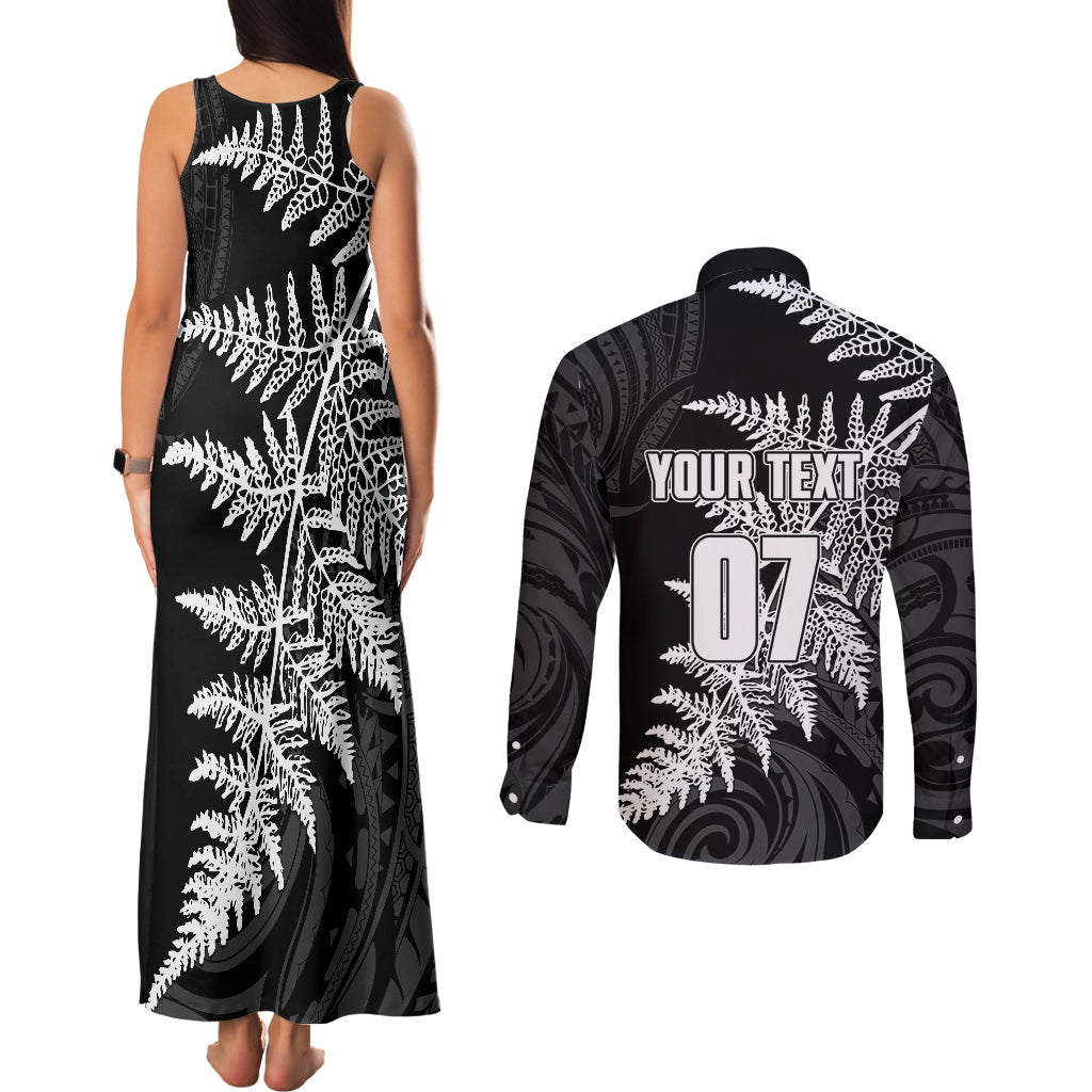 personalised-new-zealand-rugby-couples-matching-tank-maxi-dress-and-long-sleeve-button-shirts-world-cup-2023-silver-fern-champions