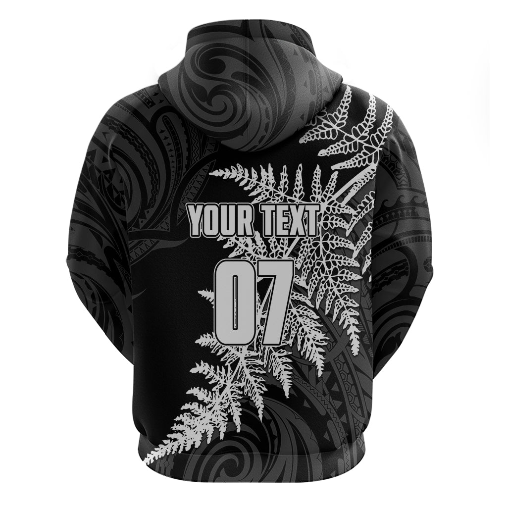 Personalised New Zealand Rugby Hoodie World Cup 2023 Silver Fern Champions LT7 - Vibe Hoodie Shop
