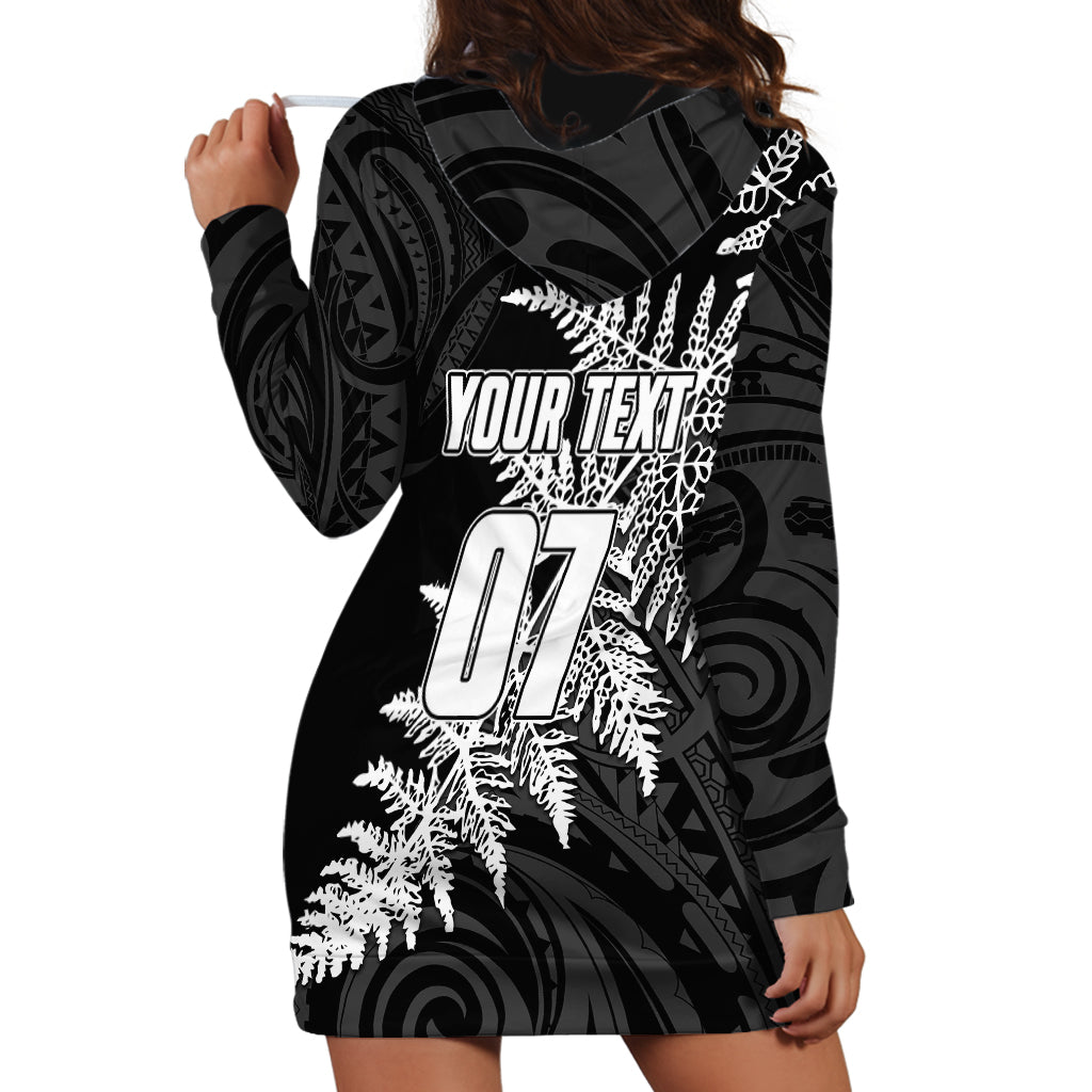 Personalised New Zealand Rugby Hoodie Dress World Cup 2023 Silver Fern Champions - Vibe Hoodie Shop
