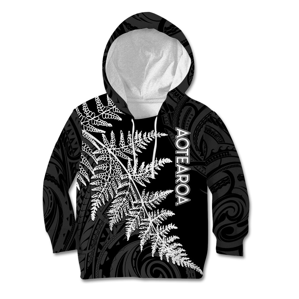 Personalised New Zealand Rugby Kid Hoodie World Cup 2023 Silver Fern Champions - Vibe Hoodie Shop