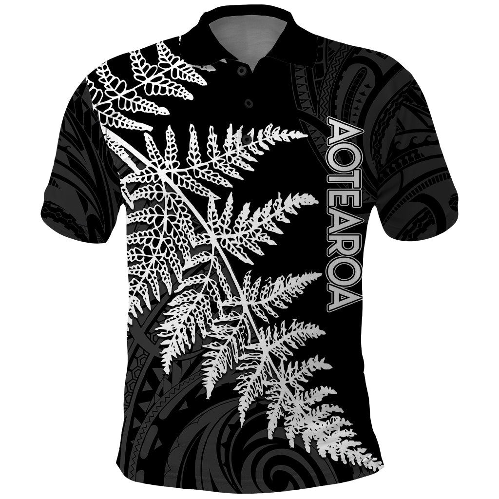 Personalised New Zealand Rugby Polo Shirt World Cup 2023 Silver Fern Champions - Vibe Hoodie Shop