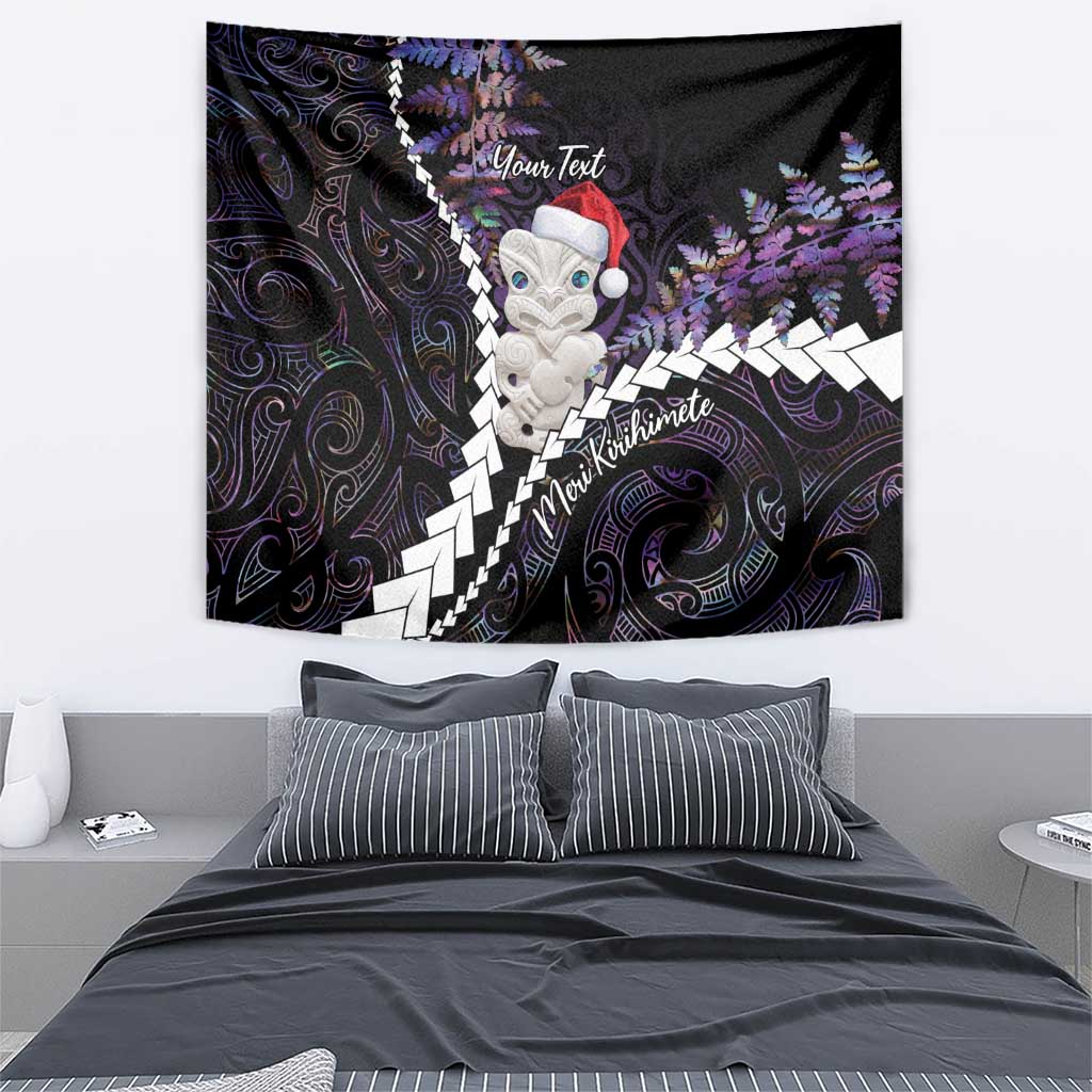 New Zealand Personalised Tapestry Meri Kirihimete Kowhaiwhai Mix Paua Shell - Amethys - Vibe Hoodie Shop