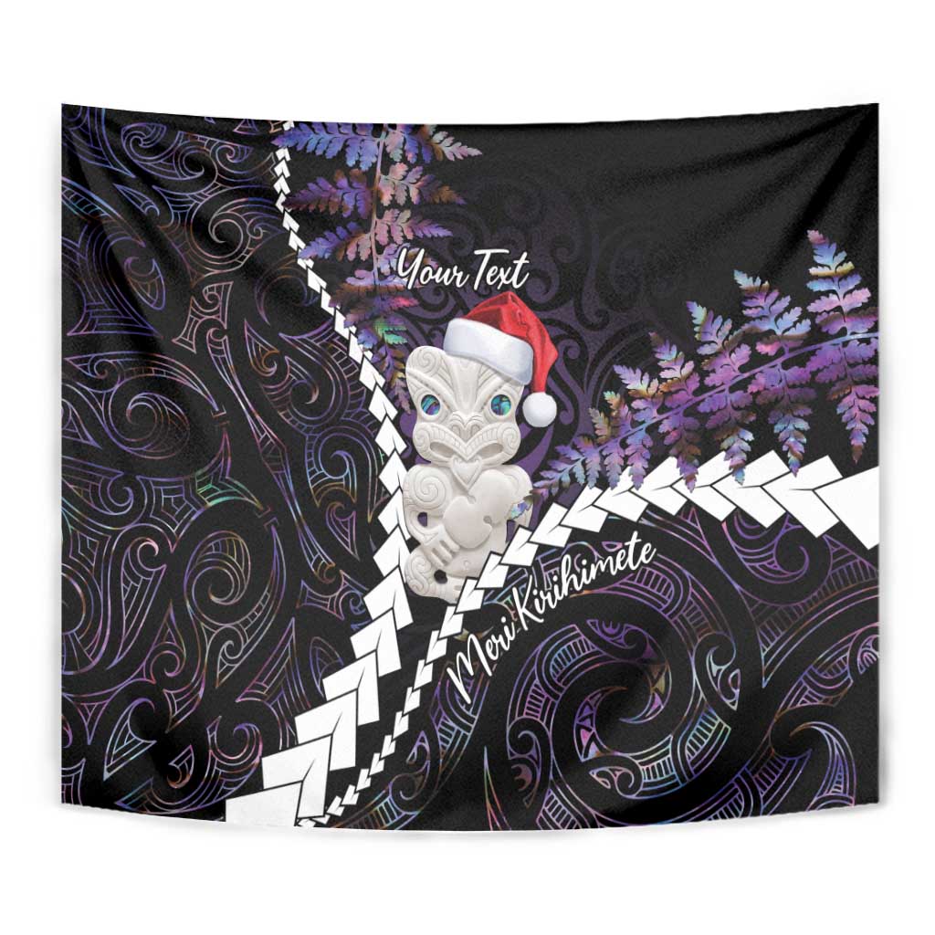 New Zealand Personalised Tapestry Meri Kirihimete Kowhaiwhai Mix Paua Shell - Amethys - Vibe Hoodie Shop