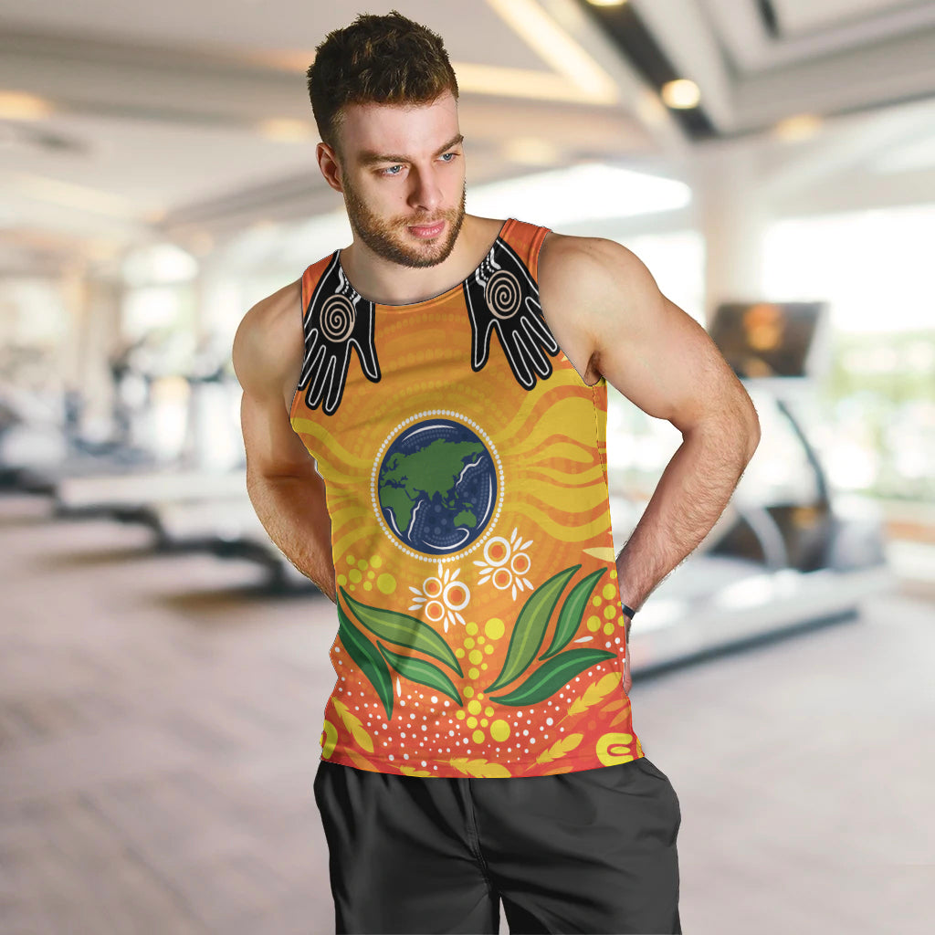 Australia Earth Day Indigenous Men Tank Top Save The Earth - Vibe Hoodie Shop
