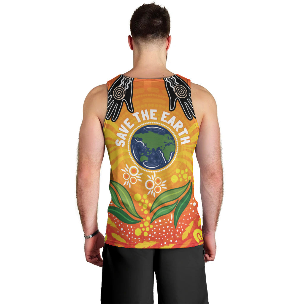 Australia Earth Day Indigenous Men Tank Top Save The Earth - Vibe Hoodie Shop