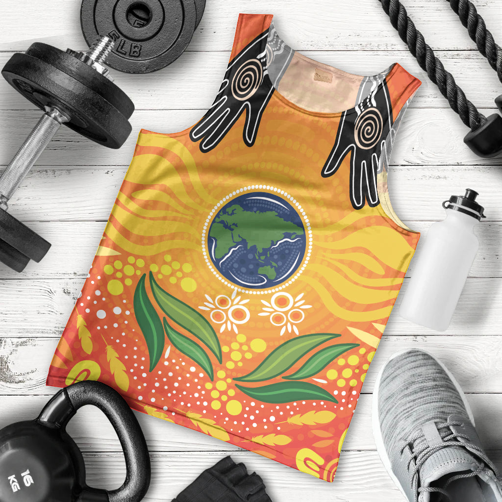 Australia Earth Day Indigenous Men Tank Top Save The Earth - Vibe Hoodie Shop