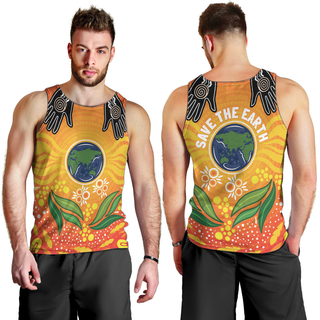 Australia Earth Day Indigenous Men Tank Top Save The Earth - Vibe Hoodie Shop