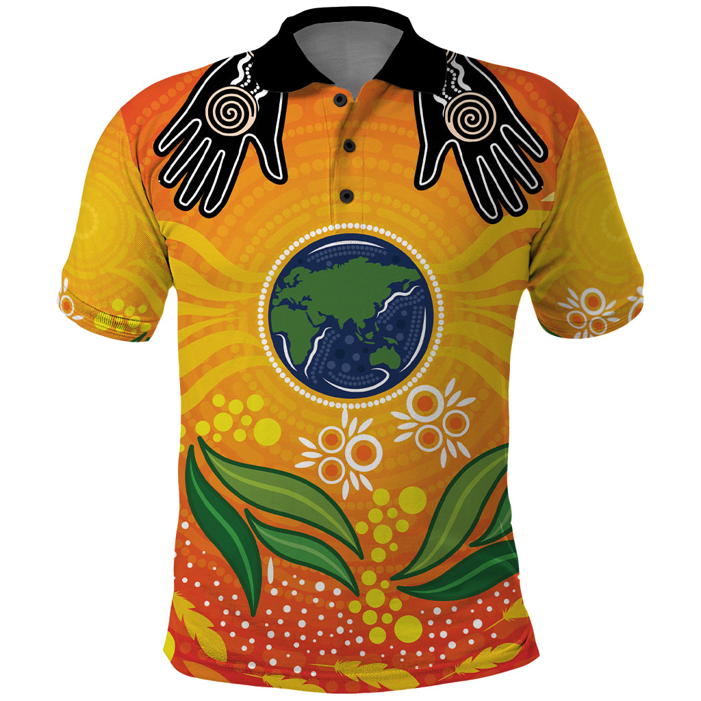 Australia Earth Day Indigenous Polo Shirt Save The Earth - Vibe Hoodie Shop