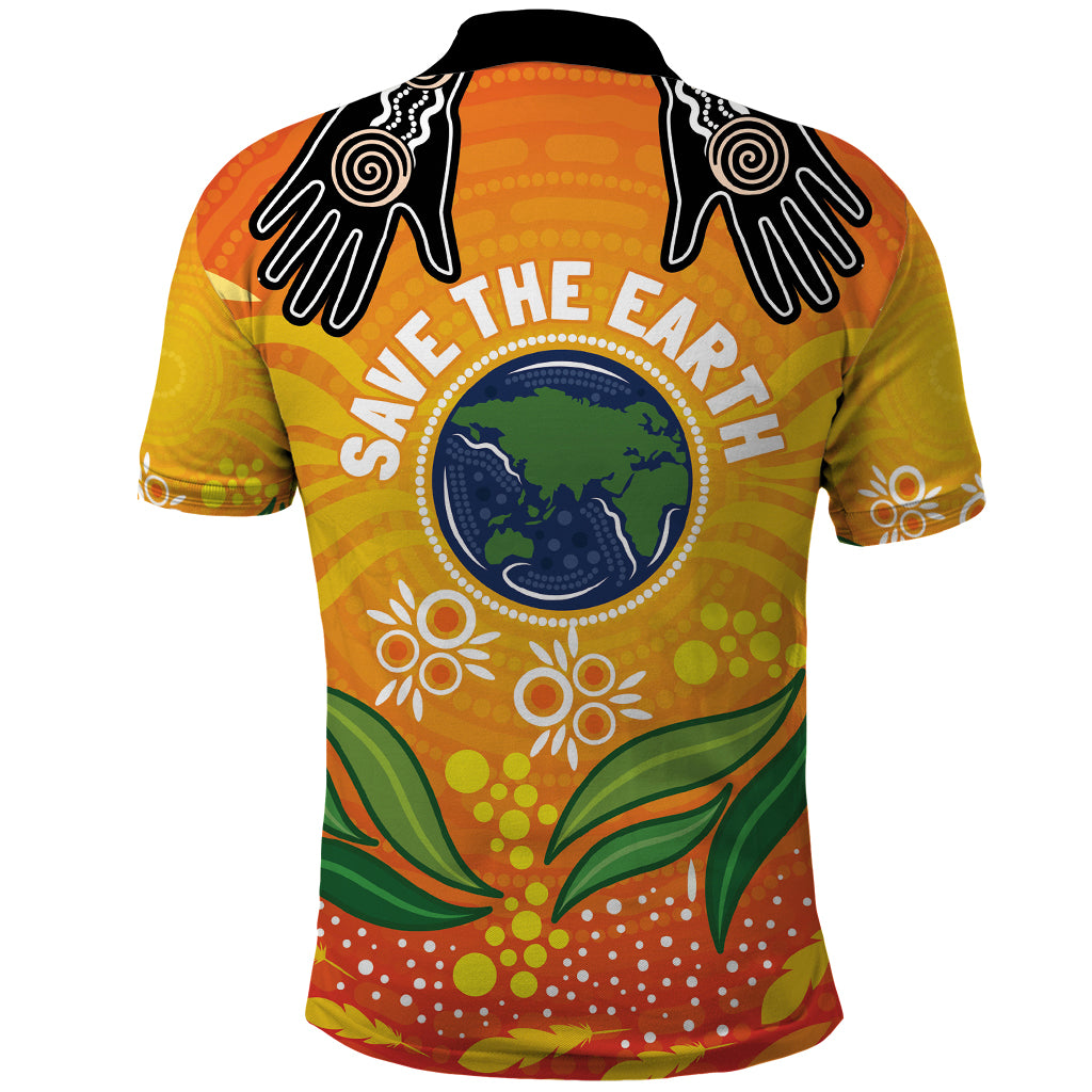 Australia Earth Day Indigenous Polo Shirt Save The Earth - Vibe Hoodie Shop