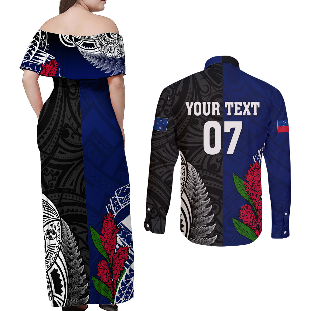 personalised-new-zealand-vs-samoa-rugby-couples-matching-off-shoulder-maxi-dress-and-long-sleeve-button-shirts-go-champions