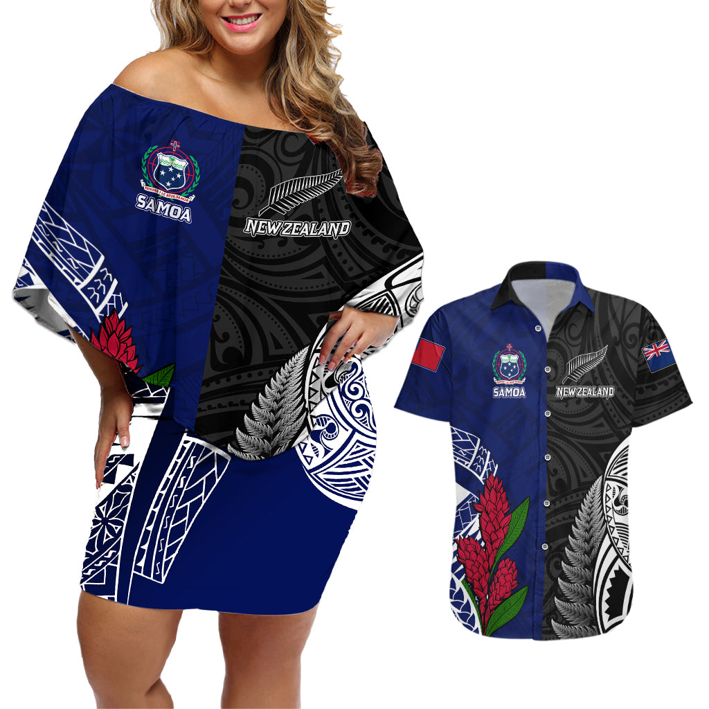 personalised-new-zealand-vs-samoa-rugby-couples-matching-off-shoulder-short-dress-and-hawaiian-shirt-go-champions