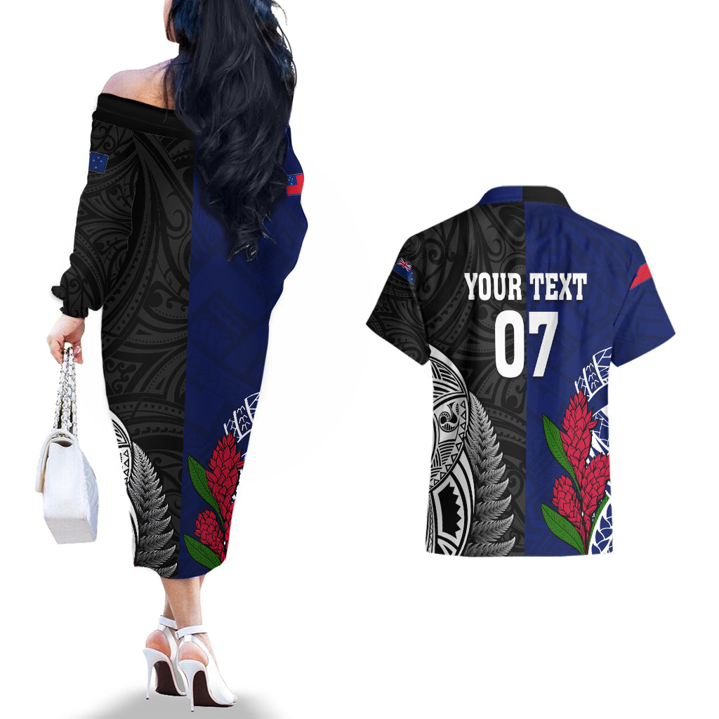 personalised-new-zealand-vs-samoa-rugby-couples-matching-off-the-shoulder-long-sleeve-dress-and-hawaiian-shirt-go-champions