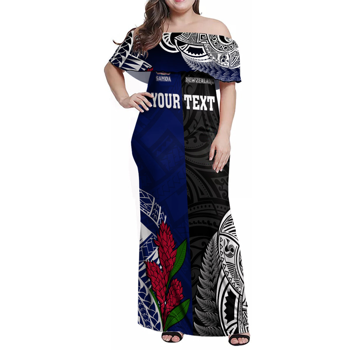 personalised-new-zealand-vs-samoa-rugby-family-matching-off-shoulder-maxi-dress-and-hawaiian-shirt-go-champions