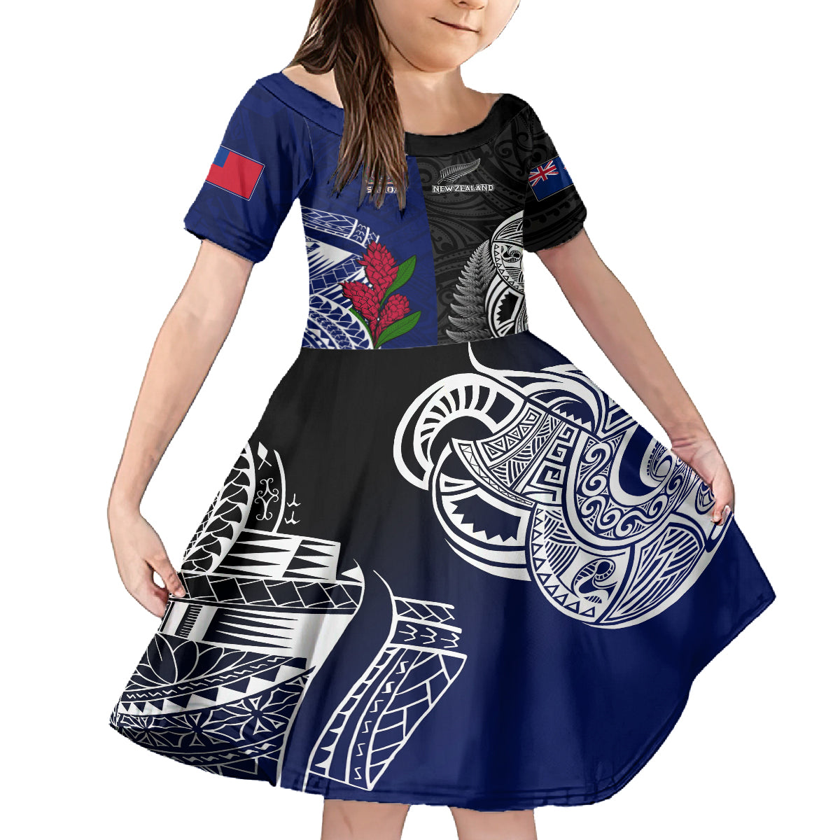 personalised-new-zealand-vs-samoa-rugby-family-matching-summer-maxi-dress-and-hawaiian-shirt-go-champions