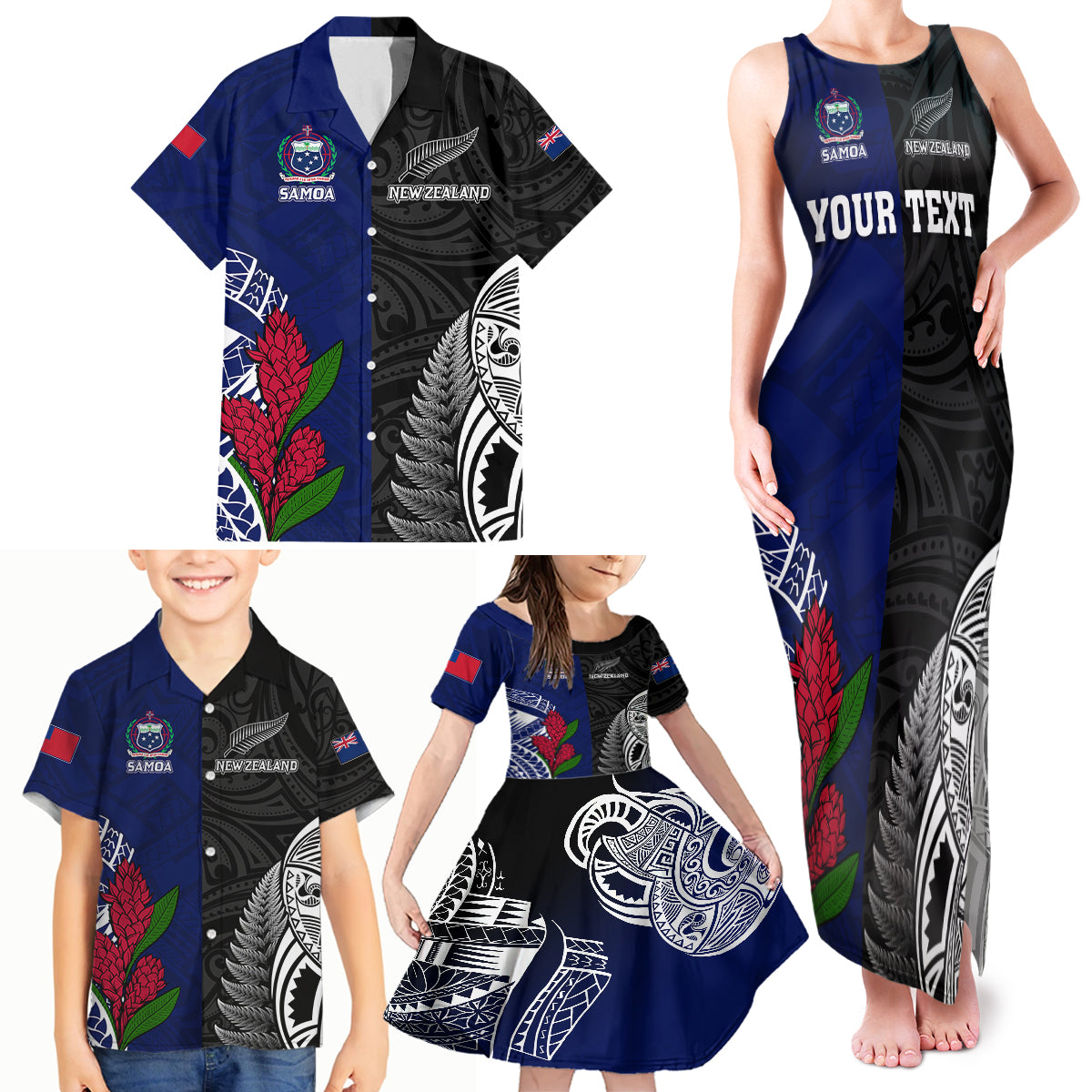 personalised-new-zealand-vs-samoa-rugby-family-matching-tank-maxi-dress-and-hawaiian-shirt-go-champions