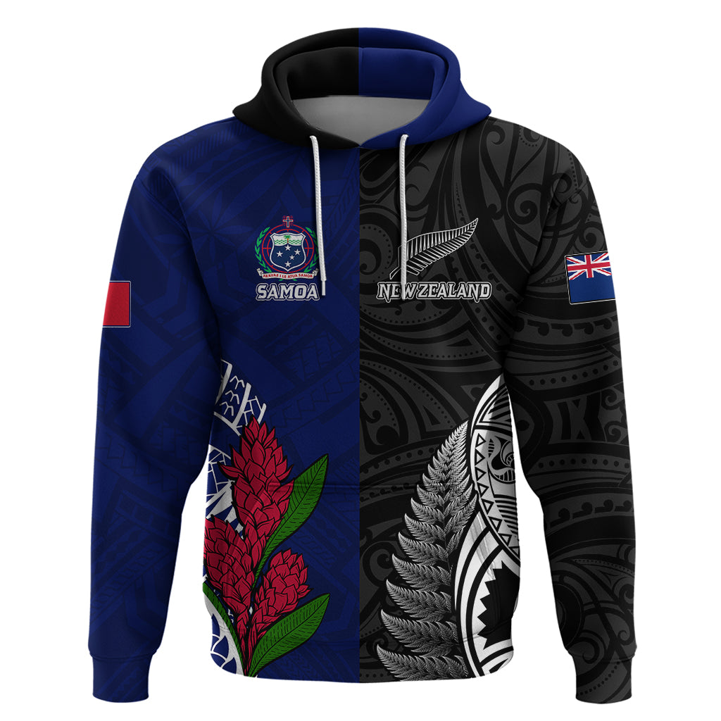 Personalised New Zealand Vs Samoa Rugby Hoodie Go Champions LT7 - Vibe Hoodie Shop