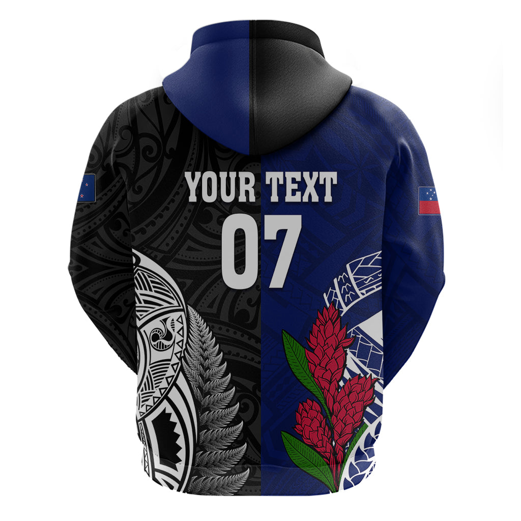 Personalised New Zealand Vs Samoa Rugby Hoodie Go Champions LT7 - Vibe Hoodie Shop