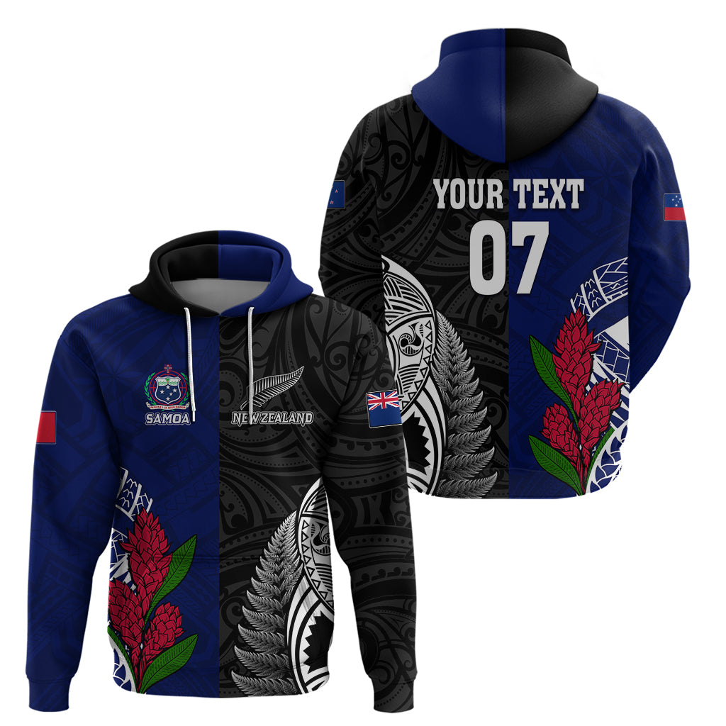 Personalised New Zealand Vs Samoa Rugby Hoodie Go Champions LT7 - Vibe Hoodie Shop