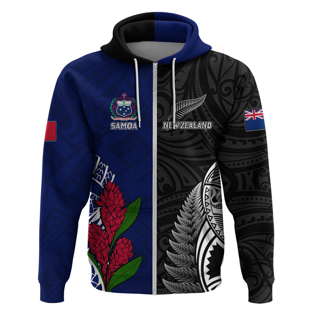 Personalised New Zealand Vs Samoa Rugby Hoodie Go Champions LT7 - Vibe Hoodie Shop