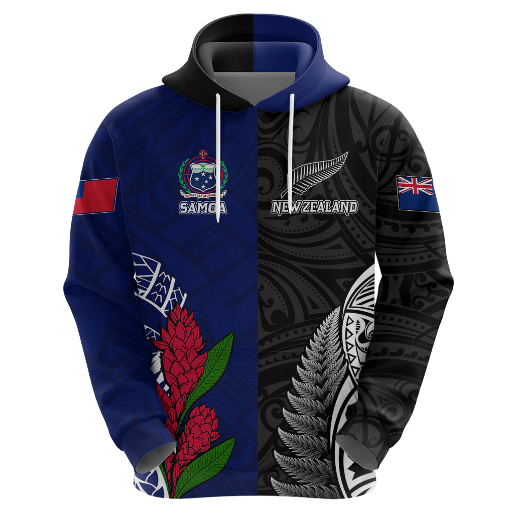 Personalised New Zealand Vs Samoa Rugby Hoodie Go Champions LT7 - Vibe Hoodie Shop