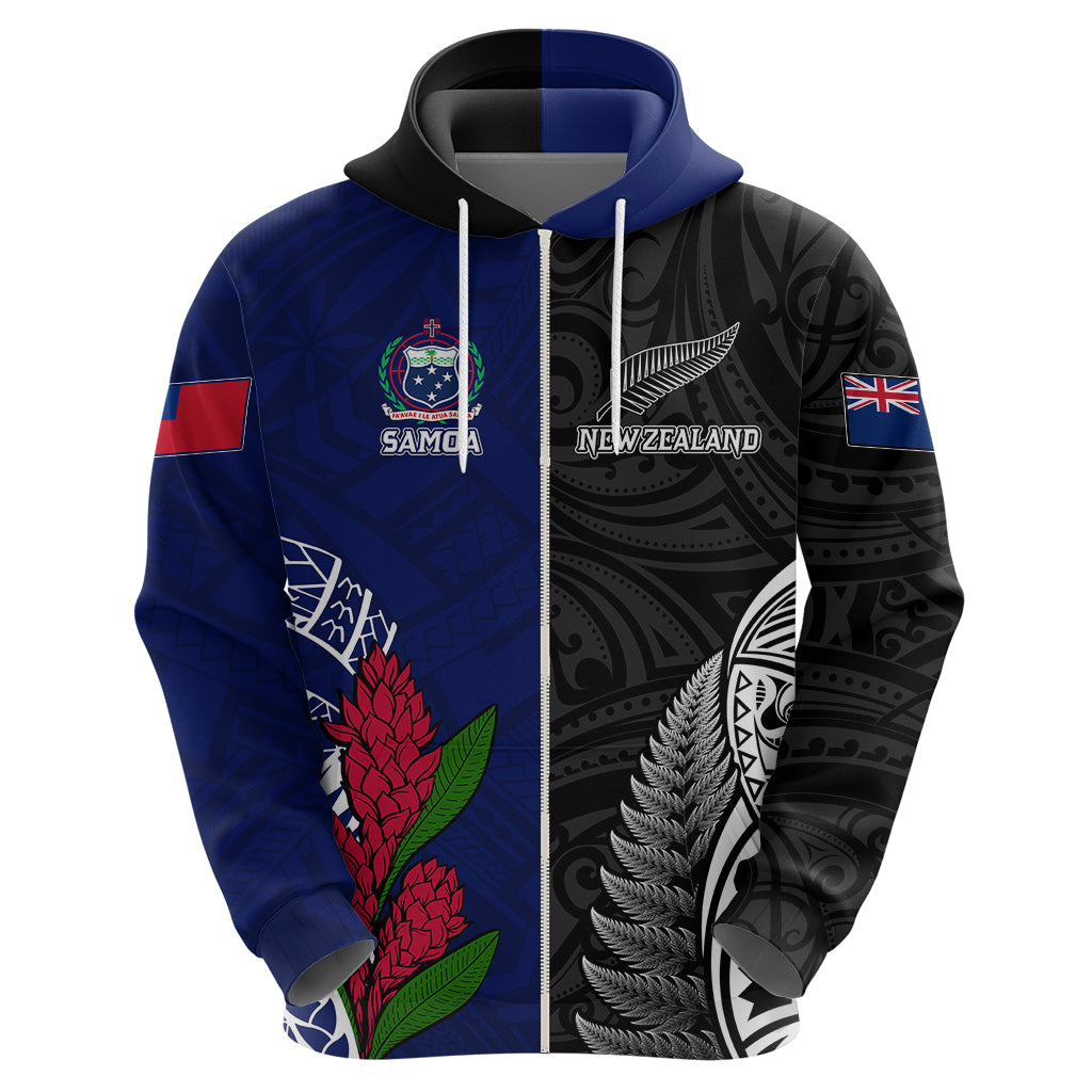 Personalised New Zealand Vs Samoa Rugby Hoodie Go Champions LT7 - Vibe Hoodie Shop
