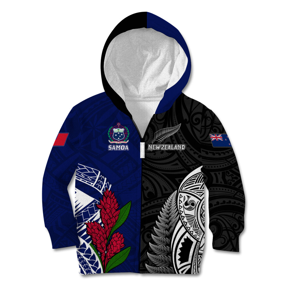Personalised New Zealand Vs Samoa Rugby Kid Hoodie Go Champions - Vibe Hoodie Shop