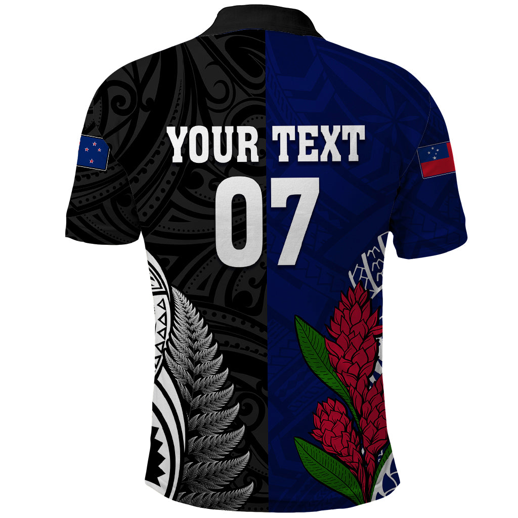 Personalised New Zealand Vs Samoa Rugby Polo Shirt Go Champions - Vibe Hoodie Shop