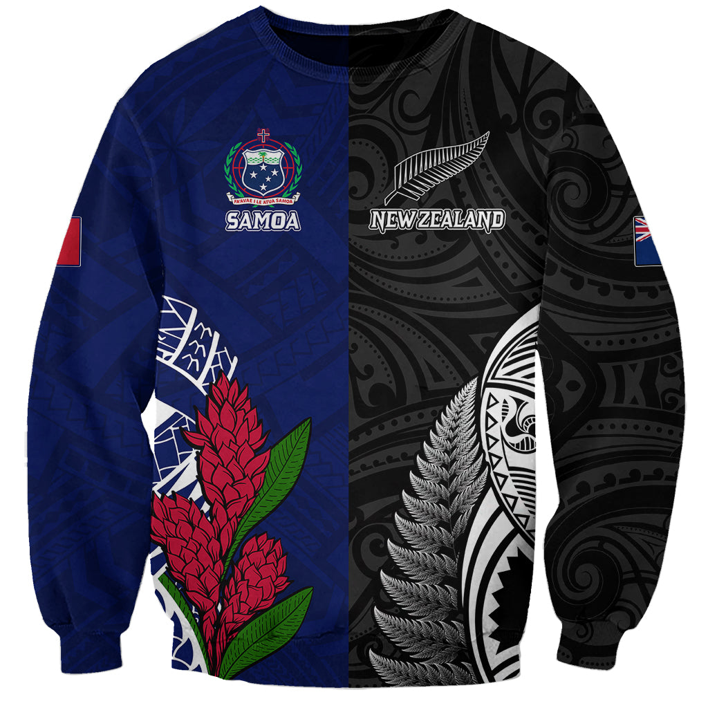 Personalised New Zealand Vs Samoa Rugby Sweatshirt Go Champions - Vibe Hoodie Shop