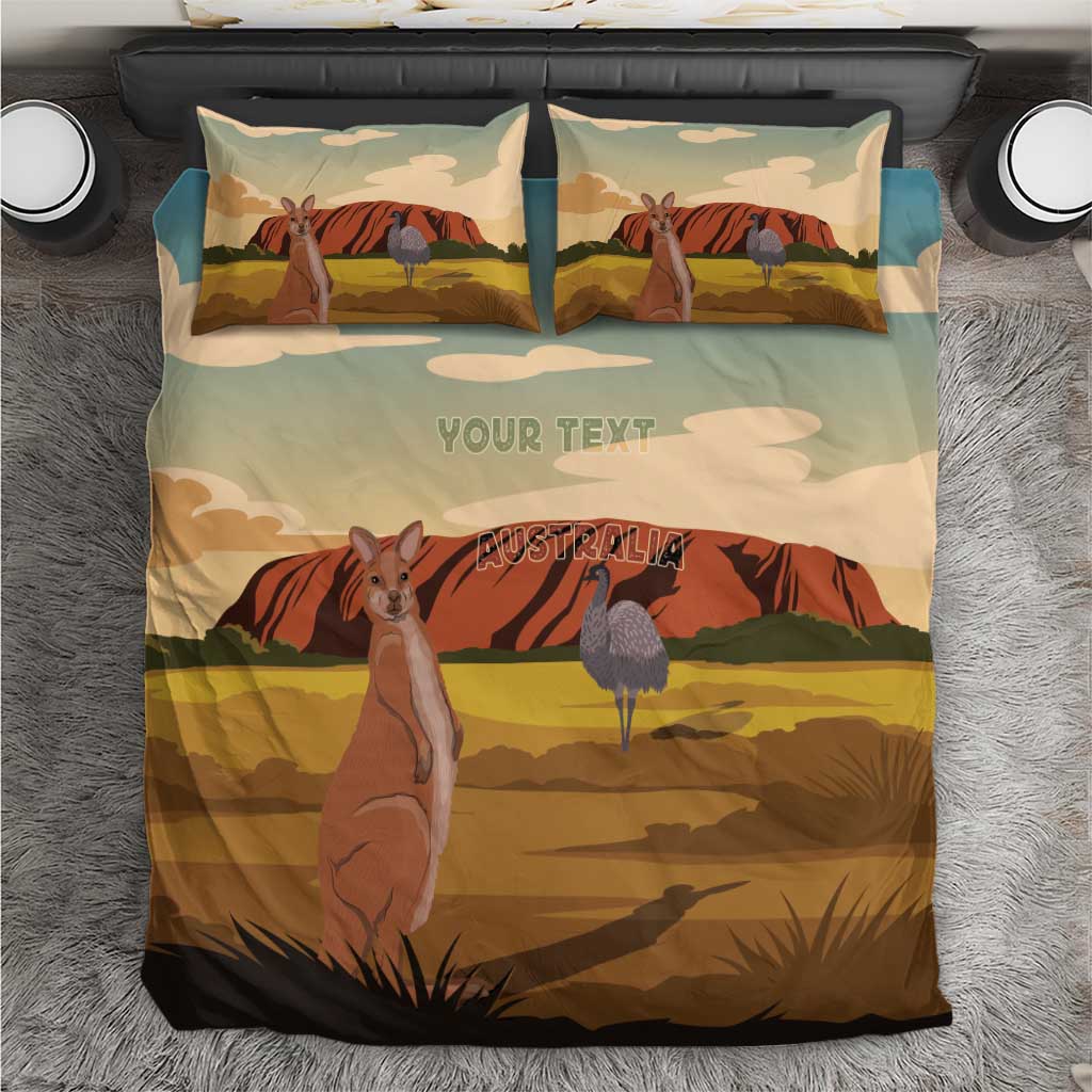 Australia Personalized Bedding Set Uluru Scenery - Vibe Hoodie Shop