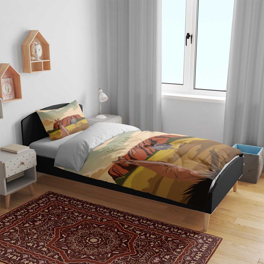 Australia Personalized Bedding Set Uluru Scenery - Vibe Hoodie Shop