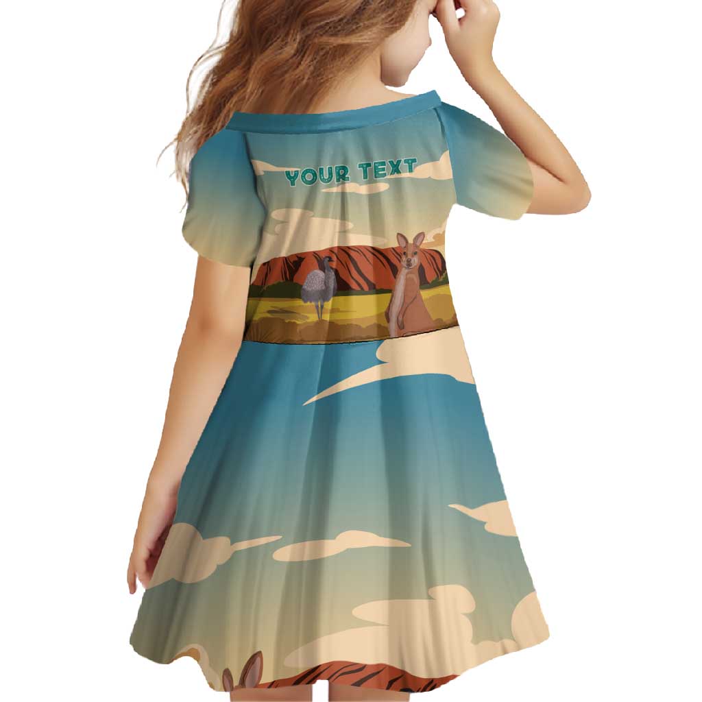 Australia Personalized Family Matching Mermaid Dress and Hawaiian Shirt Uluru Scenery