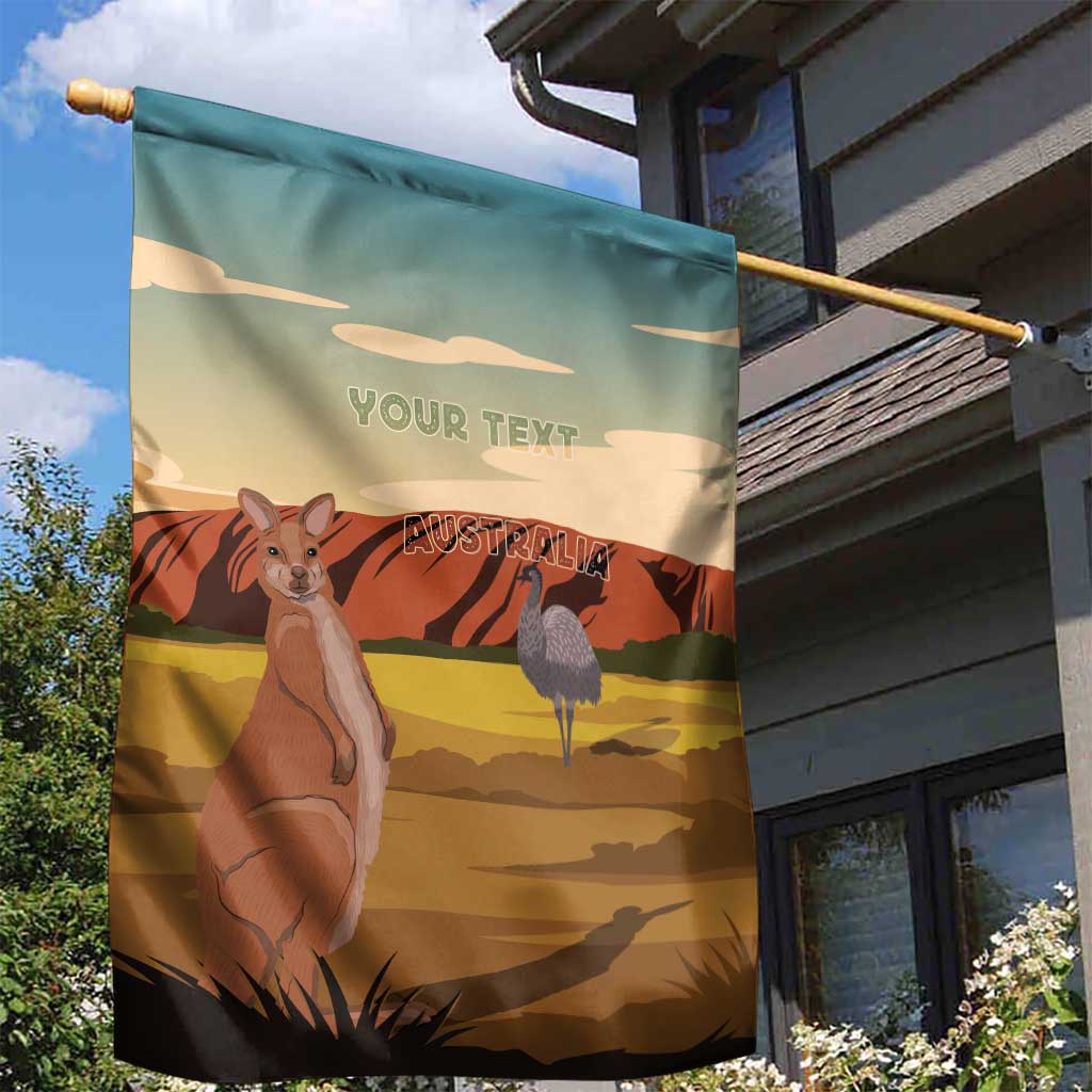 Australia Personalized Garden Flag Uluru Scenery - Vibe Hoodie Shop