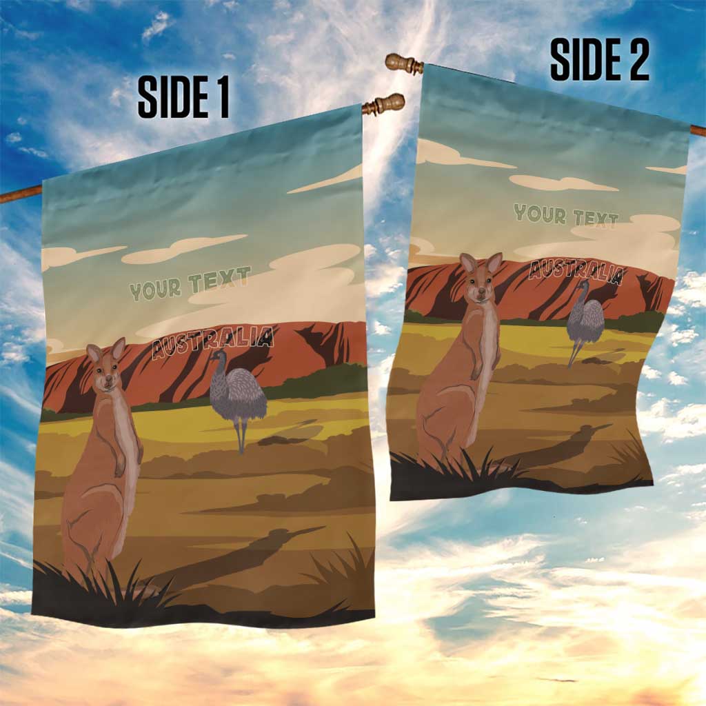 Australia Personalized Garden Flag Uluru Scenery - Vibe Hoodie Shop