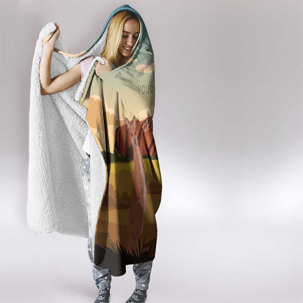 Australia Personalized Hooded Blanket Uluru Scenery