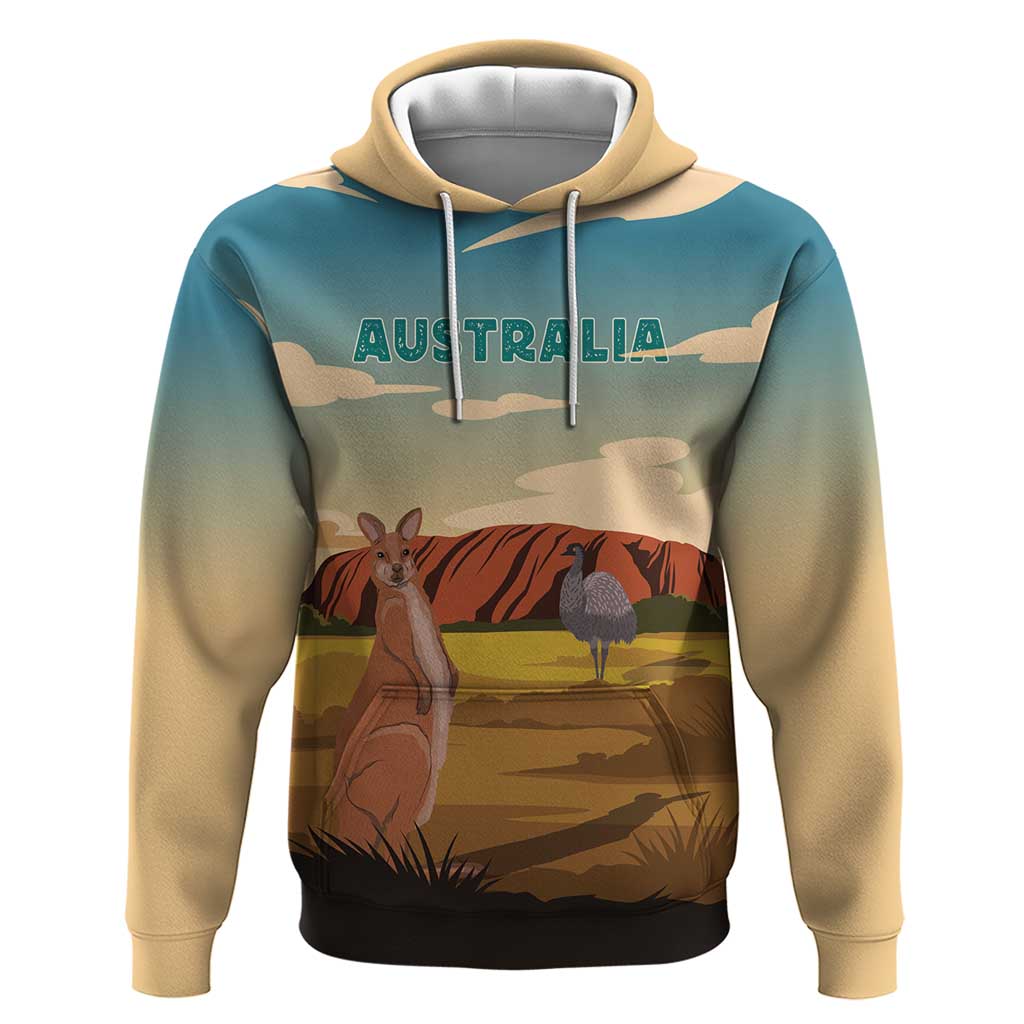 Australia Personalized Hoodie Uluru Scenery LT7 - Vibe Hoodie Shop