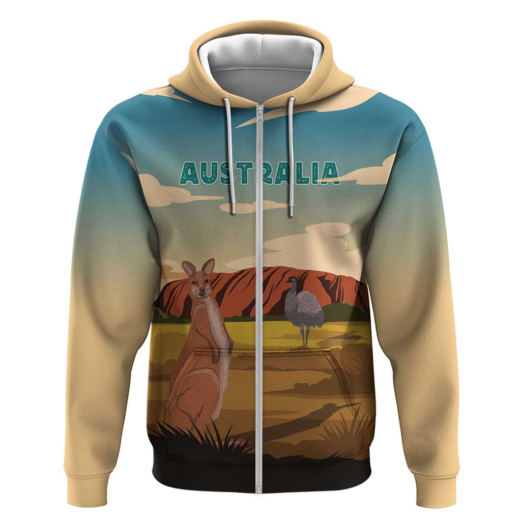 Australia Personalized Hoodie Uluru Scenery LT7 - Vibe Hoodie Shop