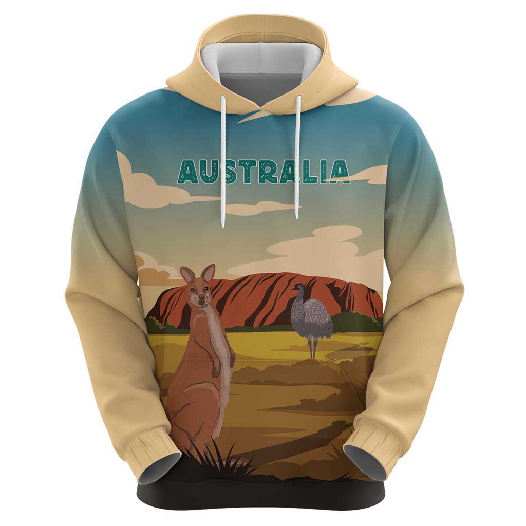 Australia Personalized Hoodie Uluru Scenery LT7 - Vibe Hoodie Shop