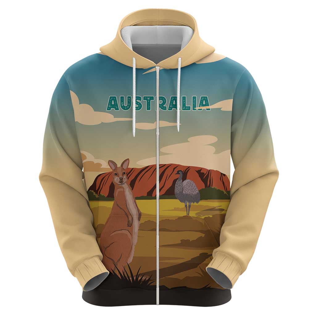 Australia Personalized Hoodie Uluru Scenery LT7 - Vibe Hoodie Shop