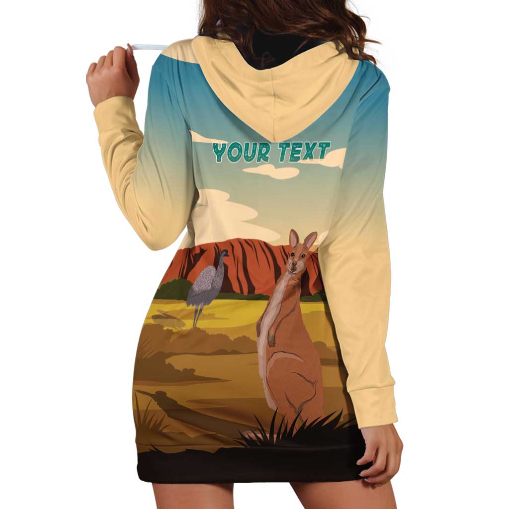 Australia Personalized Hoodie Dress Uluru Scenery - Vibe Hoodie Shop