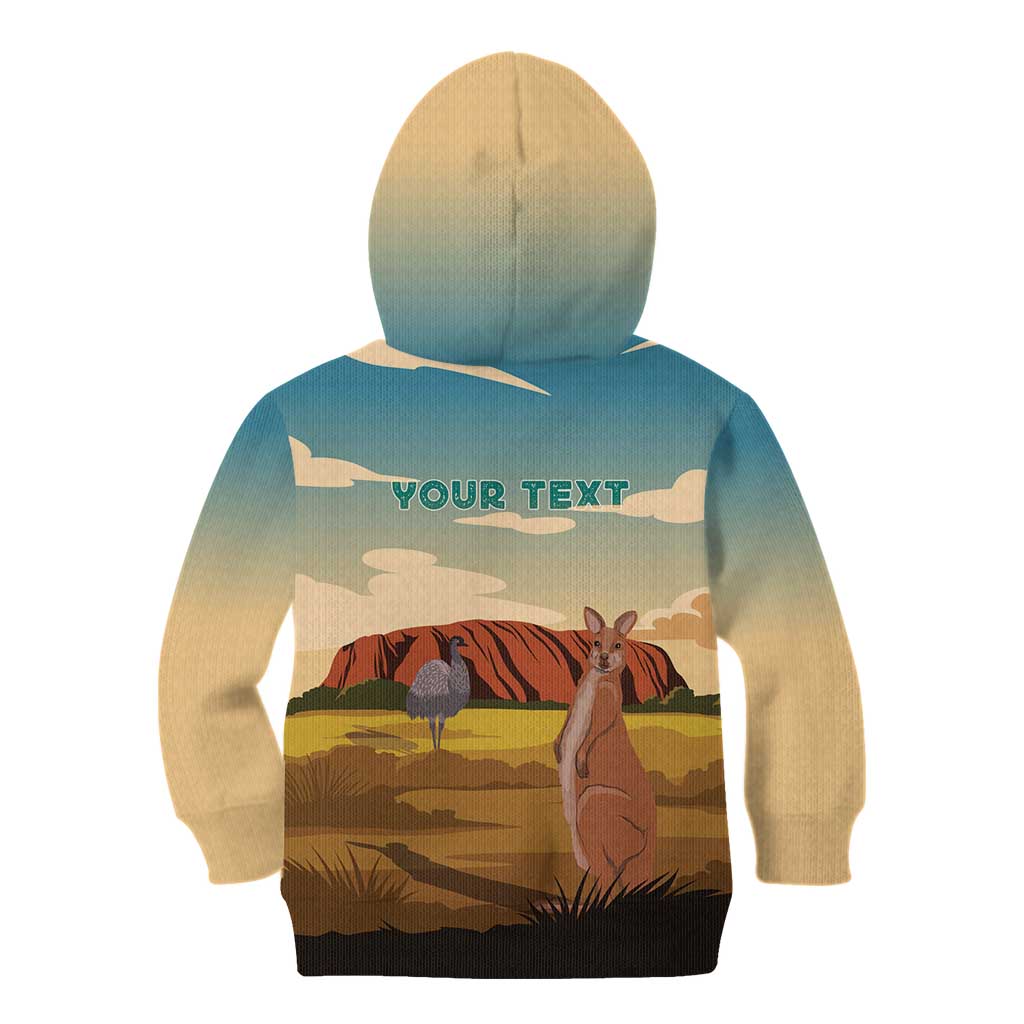 Australia Personalized Kid Hoodie Uluru Scenery - Vibe Hoodie Shop