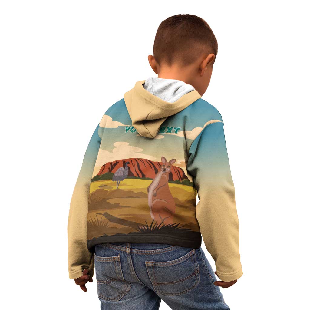 Australia Personalized Kid Hoodie Uluru Scenery - Vibe Hoodie Shop