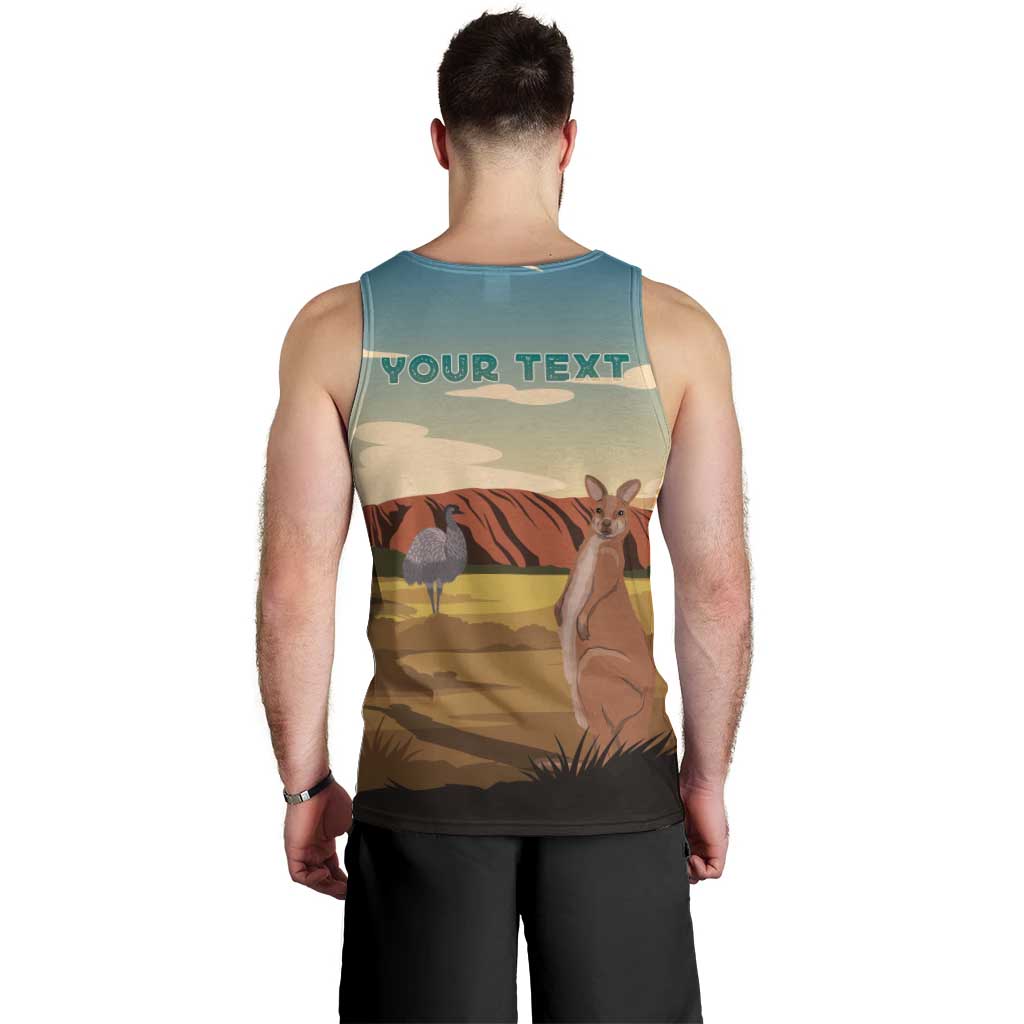 Australia Personalized Men Tank Top Uluru Scenery - Vibe Hoodie Shop