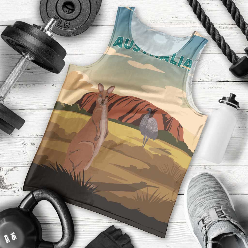 Australia Personalized Men Tank Top Uluru Scenery - Vibe Hoodie Shop