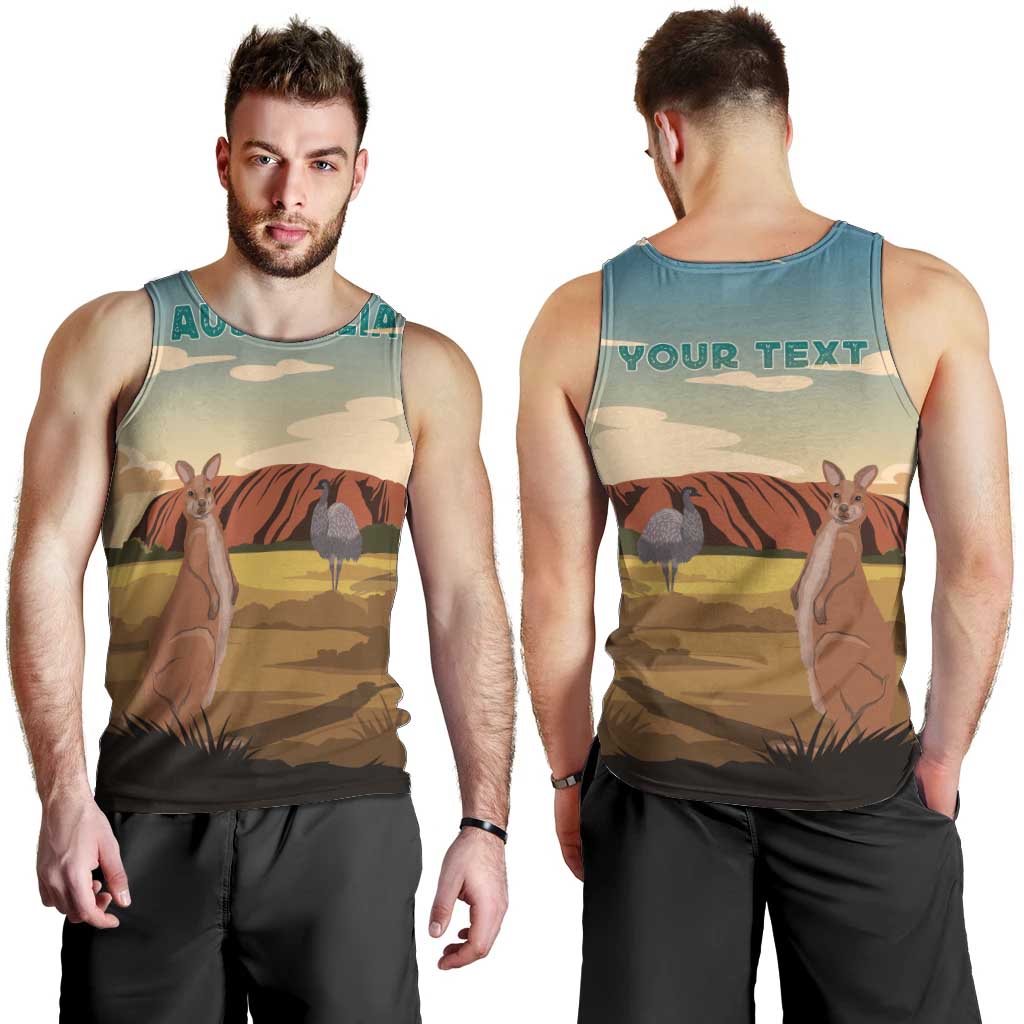 Australia Personalized Men Tank Top Uluru Scenery - Vibe Hoodie Shop