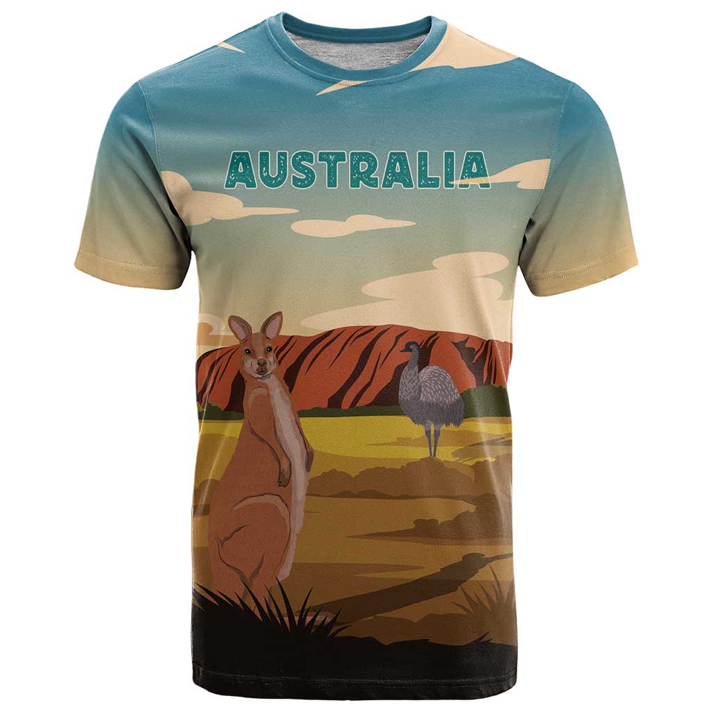 Australia Personalized T Shirt Uluru Scenery - Vibe Hoodie Shop